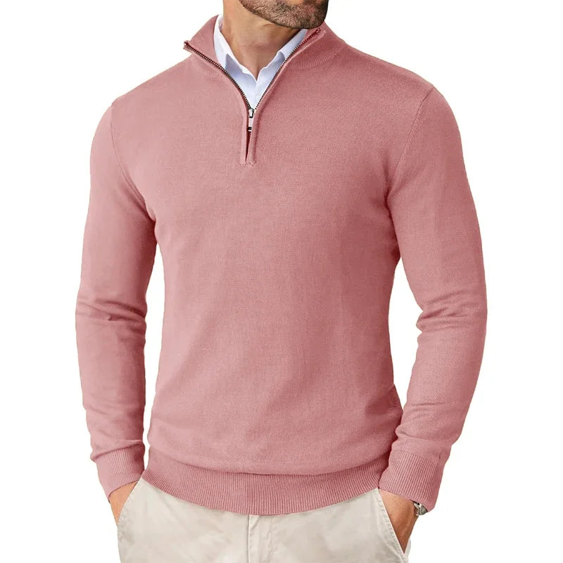 Felpa uomo con zip in cotone morbido