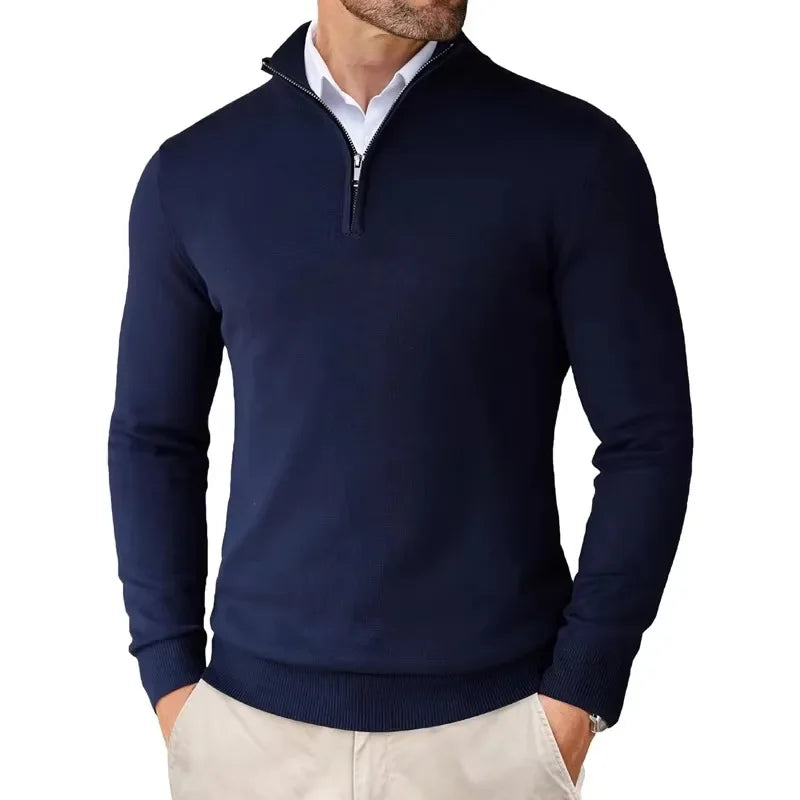 Felpa uomo con zip in cotone morbido